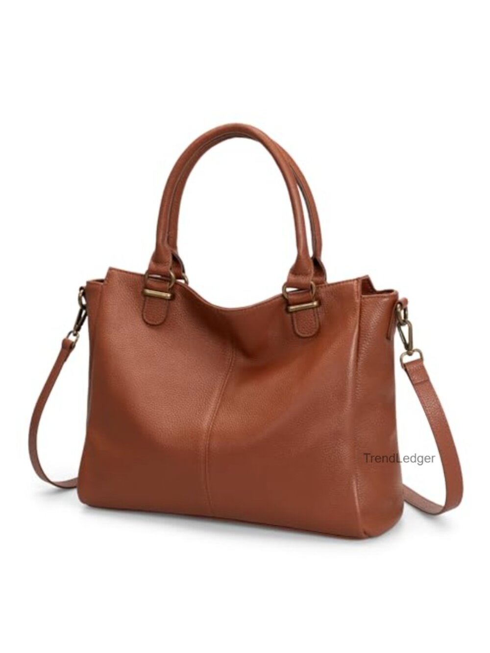 Genuine Leather Medium Tote Satchel RFID Crossbody Purse